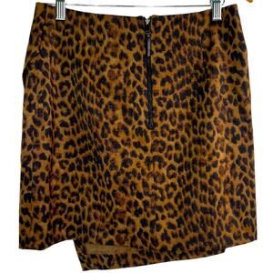 Ann Taylor Animal print Asymmetric Hem Skirt 2